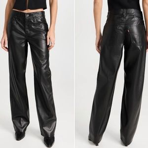 Levis Faux Leather Midrise Pants